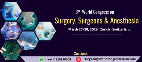 Rd World Congress On Surgery Surgeons Anesthesia Ctsnet