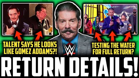 Wwe Vince Mcmahon Backstage Return Details Talent Reaction Vince