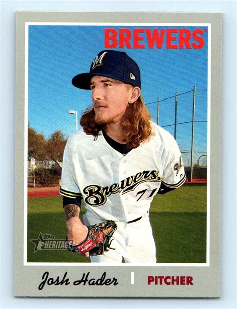 Topps Heritage Josh Hader Milwaukee Brewers Ebay