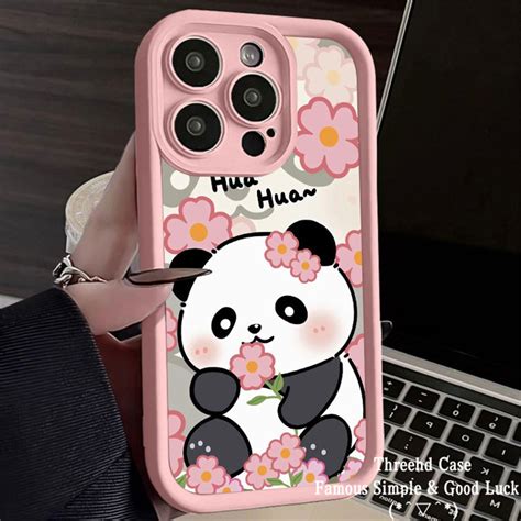 เคสโทรศัพท์มือถือแบบนิ่ม ผิวด้าน กันกระแทก ลายการ์ตูนแพนด้าน่ารัก