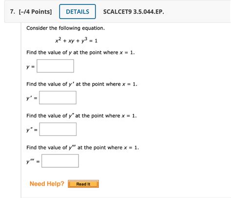 Solved 7 [ 14 Points] Details Scalcet9 3 5 044 Ep Consider