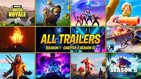 All Fortnite Cinematic Trailers Seasons 1 18 Youtube