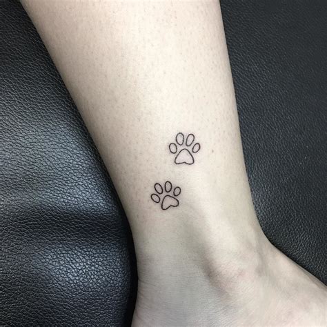 Tatuajes Minimalistas Huellas De Perro Kulturaupice