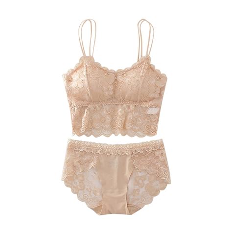 Ierhent Lace Bra Set Women S Piece Letter Lingerie Set Bra And Panty