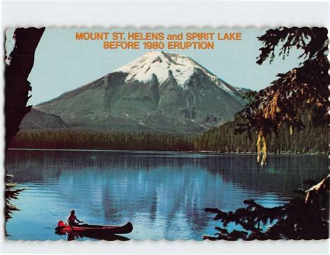 Postcard Mount St Helens And Spirit Lake Before 1980 Eruption