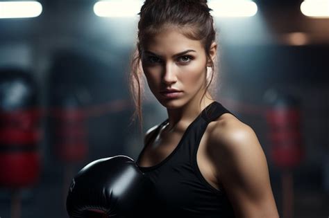 Premium Photo | Women boxing beginners in a gym lady in a black sportwear