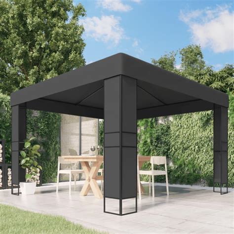 The Living Store Tonnelle Avec Toit Double 3x3 M Anthracite Leroy