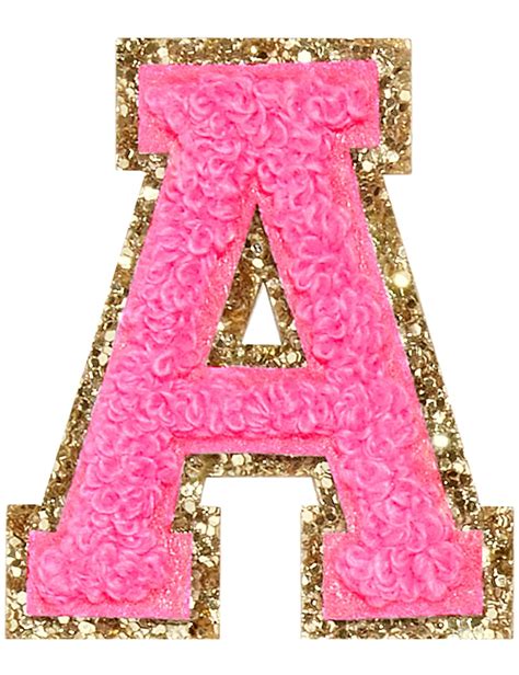 3Pcs Glitter Varsity Letter Patches Rose A Iron On Sew On Patch