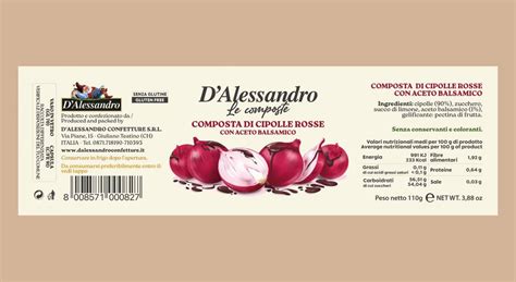 Composta Di Cipolle Rosse Con Aceto Balsamico D Alessandro Confetture