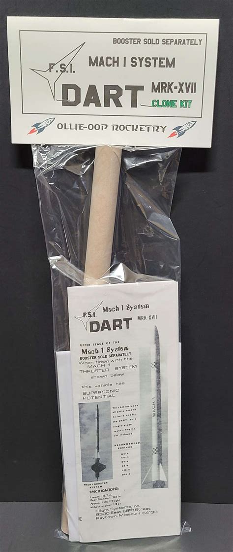 Fsi Dart Flying Model Rocket Kit Flight Systems Dart Model Rocket Clone