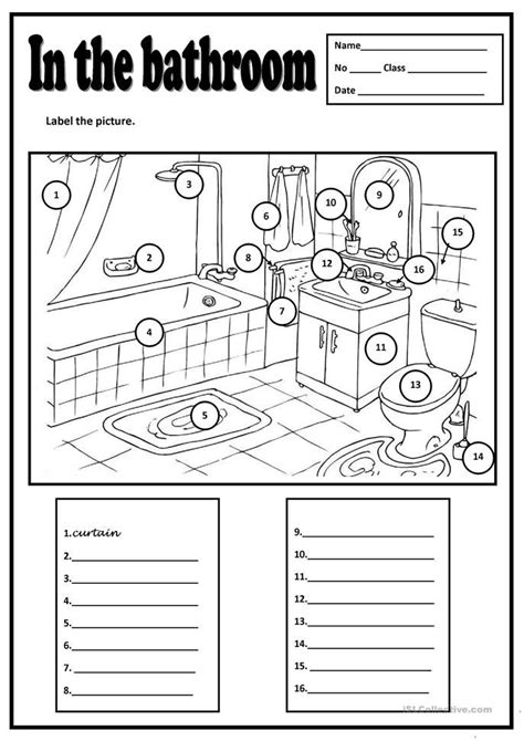 In The Bathroom English Esl Worksheets For Distance Learning And