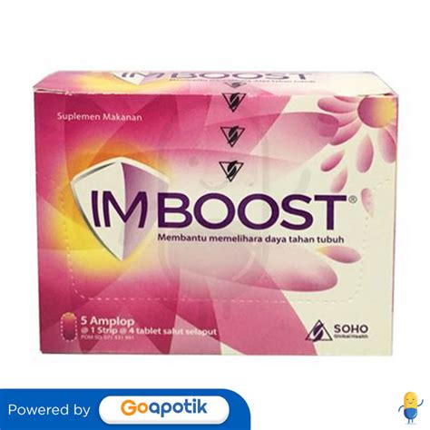 Imboost Box 20 Tablet Kegunaan Efek Samping Dosis Dan Aturan Pakai