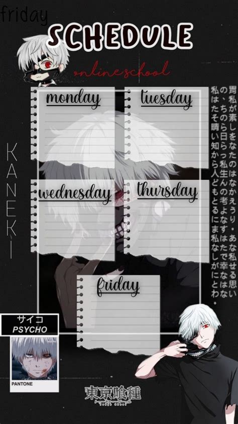 Schedule Template Anime Artofit