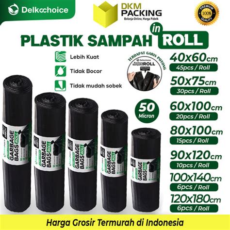 Jual Kantong Plastik Sampah Roll Jumbo Tebal Trash Bag Premium