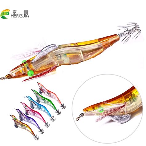 Hengjia Pc Squid Jig Fishing Hook Electron Shrimp Bait Mm G