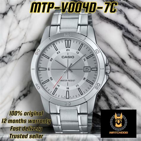 Casio Mtp V D C Men Silver Vintage Analog Watch Original