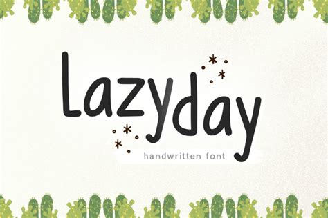 Lazy Day Font Free Download Freefontdl