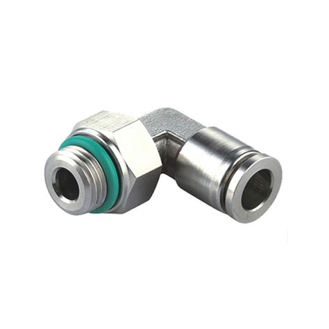 Stainless Steel Pneumatic Quick Connector Push In Swivel Male Elbow