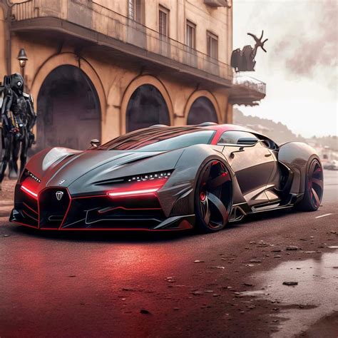 These Cyberpunk Inspired Bugatti Chiron Muscle Cars Are Unreal