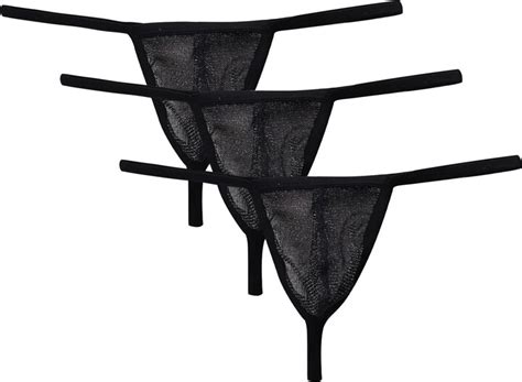 AIEOE Men S Thongs Underwear 3 Pcs Sexy Breathable G String Mesh Low Rise Bikini Panties