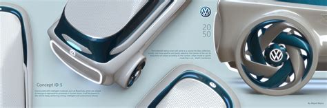 Futuristic Volkswagen Id5 Concept Car For The Year Of 2050 Generates