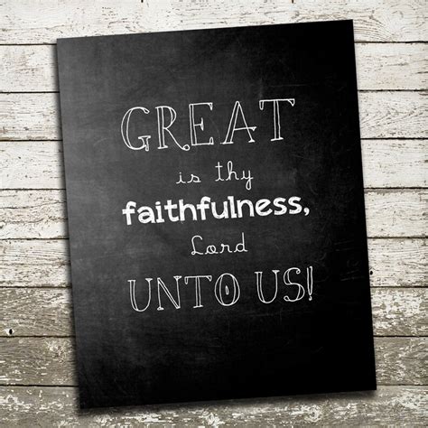 Bible Verse Wall Art Great Is Thy Faithfulness Lord Unto Us Etsy