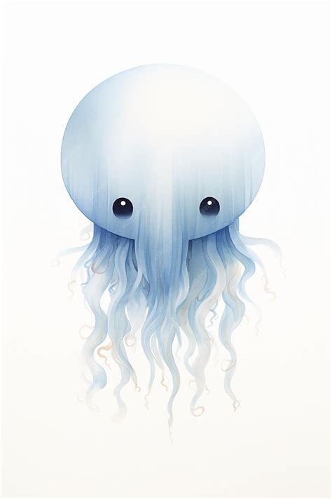 Premium AI Image | a drawing of a jellyfish with eyes and eyes.