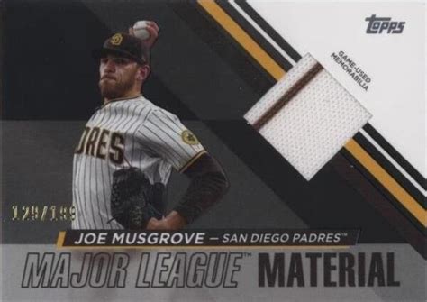 2024 Topps Series 1 Major League Material Black Mlm Jm Joe Musgrove