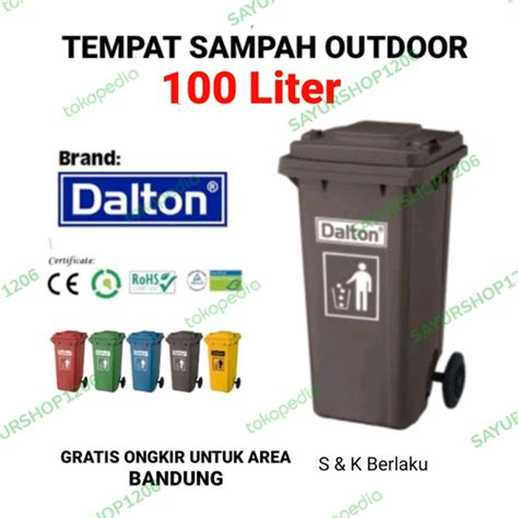 Jual Tempat Sampah Outdoor Besar Liter Dalton Lxd C Dengan Roda