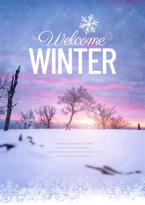 Lidong Winter Poster Snow Scene Template Download on Pngtree