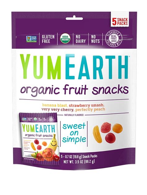 Yumearth Organic Fruit Snacks Gluten Free Chewy Healthy 35 Oz 5