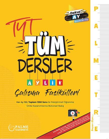 PALME YKS TYT TÜM DERSLER AYLIK ÇALIŞMA FASİKÜLLERİ YENİ