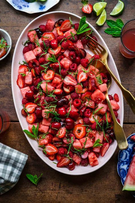 Watermelon Fruit Salad - Crowded Kitchen