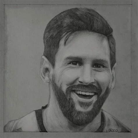 Realistic Lionel Messi Pencil Drawing