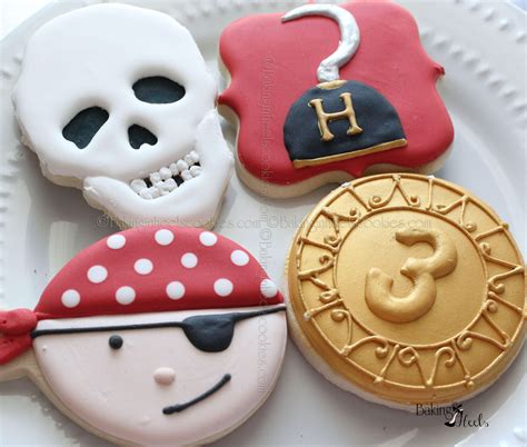 Pirate Cookies Pirate Birthday Party Favors Skull Cookie Captain