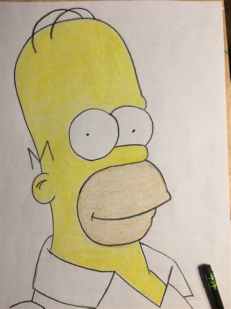 Homer Simpson Sketch At Explore Collection Of