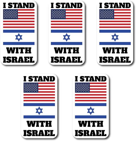 Amazon Pcs America Stands With Israel Flag Sticker Israeli Flags