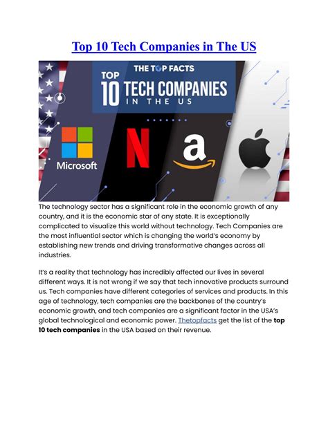 Top 10 Tech Companies in US | Top 10 Tech Giants in US | The Top Facts ...