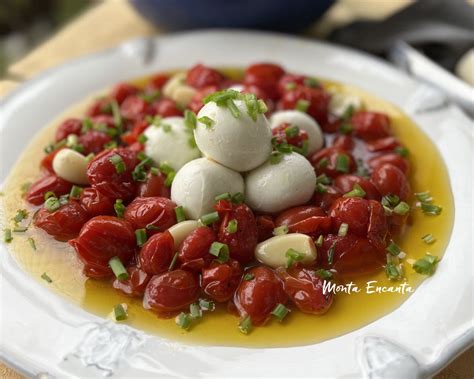 Tomate confit muzarela de búfula Monta Encanta