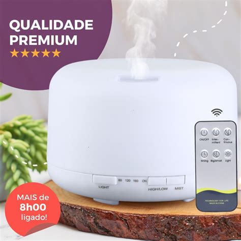 Difusor 500ml Aromatizador Umidificador Eletrico Ultrassonico C