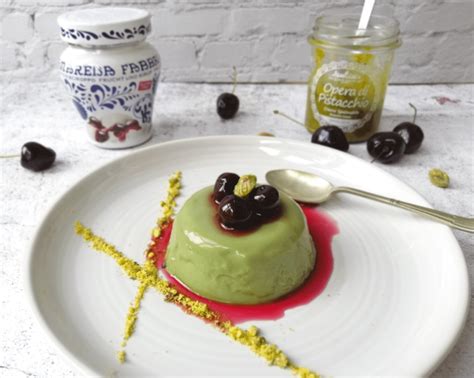 Pistachio And Amarena Cherry Panna Cotta The Italian Baker