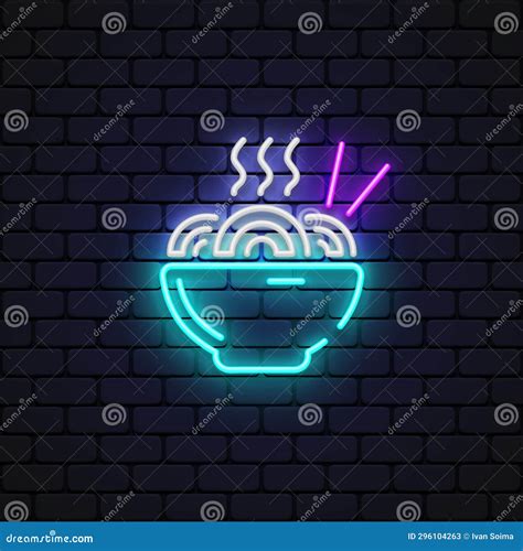 Noodles Neon Icon Great Design For Any Purposes Vector Illustration