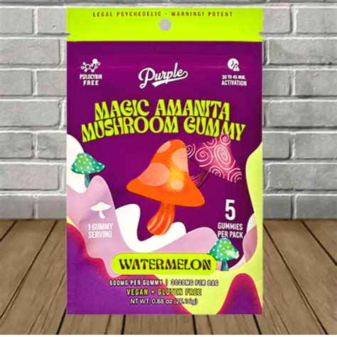 Purple Magic Amanita Mushroom Gummies 3000mg Great Cbd Shop