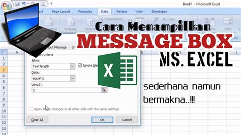 Cara Membuat Message Box Di Excel Youtube