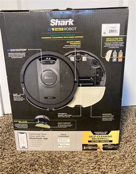 Shark IQ 2 In 1 Robot Vacuum Mop With Sonic Mopping Matrix Clean