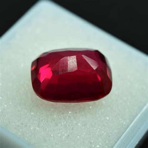 Ct Natural Burmese Red Ruby Flawless Cushion Cut Loose Certified