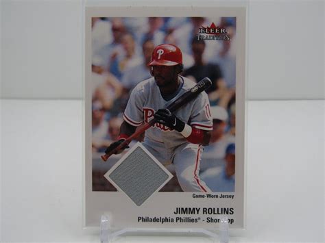 Jimmy Rollins Fleer Tradition Game Worn Jersey Patch Phillies