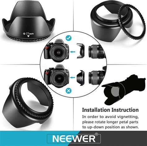 Neewer 58MM ND2 ND4 ND8 UV CPL FLD Filter Set And Accessory Kit