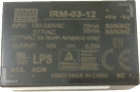 Amazon MEAN WELL MW IRM 03 12 12V 250mA 3W Miniature Encapsulated