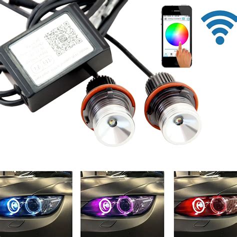 Pcs Pair Wifi Control Cree Chip Led Marker Angel Eyes Rgb Halo Ring